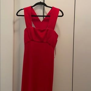 Red BCBG Full Length Gown Dress
